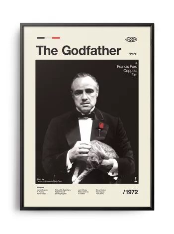 Mid-century modern The Godfather movie poster