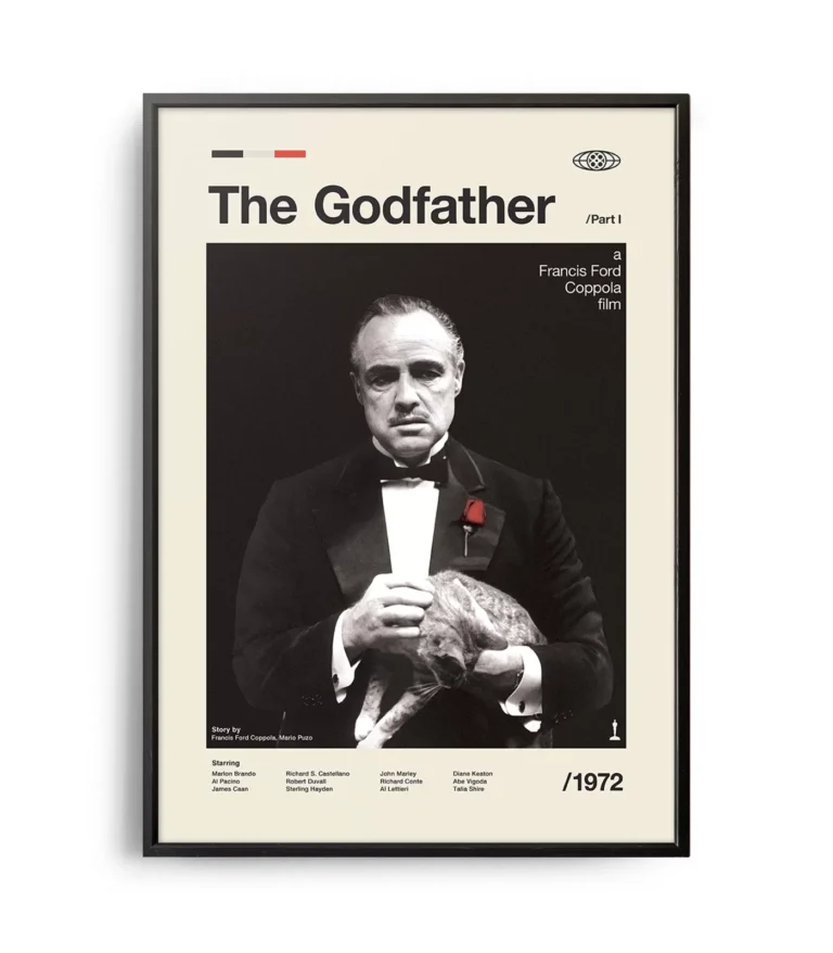 Mid-century modern The Godfather movie poster
