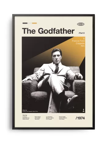 Mid-century modern The Godfather: Part II movie poster