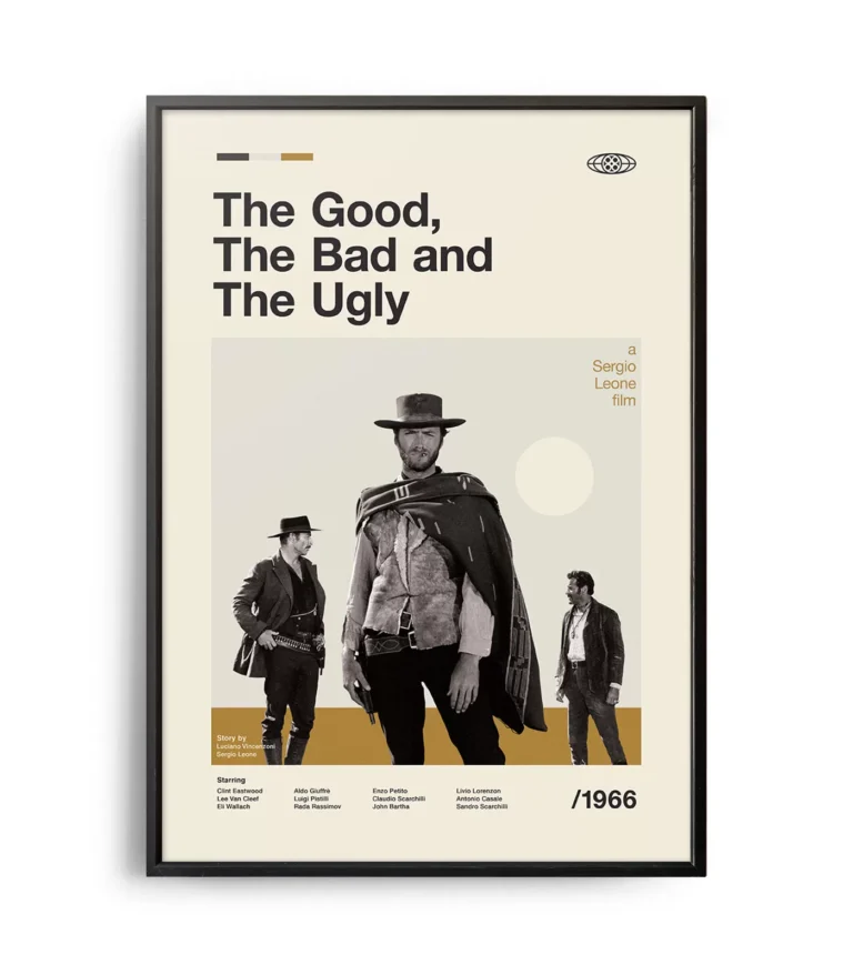 Mid-century modern The Good, The Bad and The Ugly movie poster