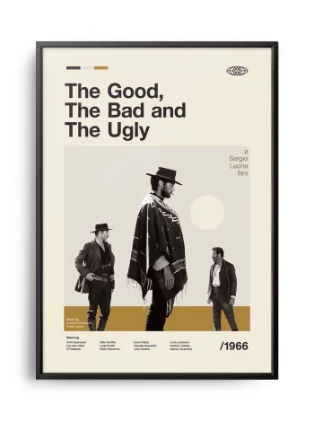 Mid-century modern The Good, The Bad and The Ugly movie poster