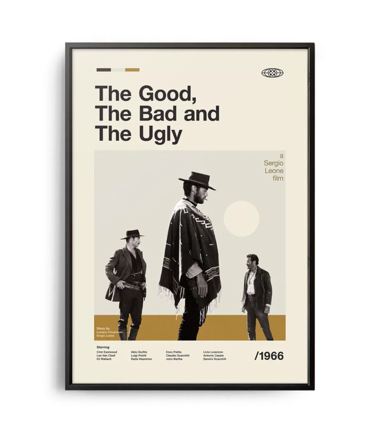 Mid-century modern The Good, The Bad and The Ugly movie poster