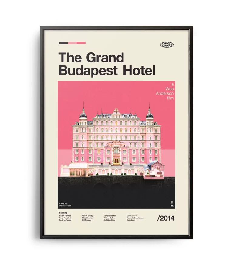 Mid-century modern The Grand Budapest Hotel movie poster