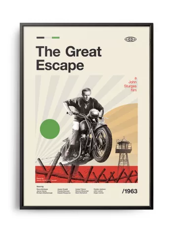 Mid-century modern The Great Escape movie poster