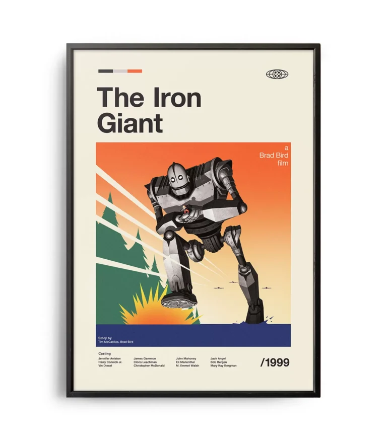 Mid-century modern The Iron Giant movie poster