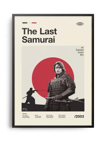 Mid-century modern The Last Samurai movie poster