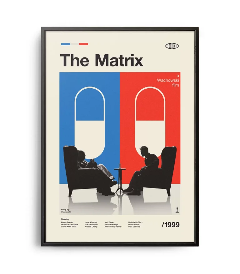 Mid-century modern The Matrix movie poster
