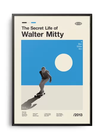 Mid-century modern The Secret Life of Walter Mitty movie poster