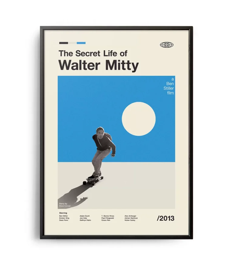 Mid-century modern The Secret Life of Walter Mitty movie poster