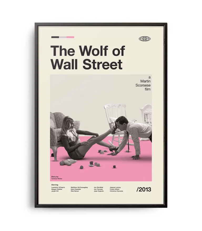 Mid-century modern The Wolf of Wall Street movie poster