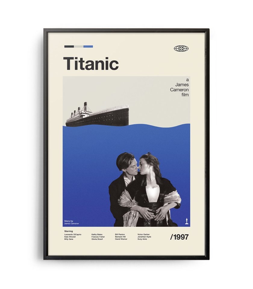 Midcentury modern Titanic movie poster Weekend Poster