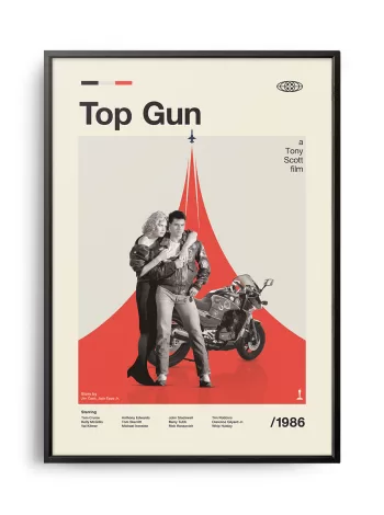 Mid-century modern Top Gun movie poster