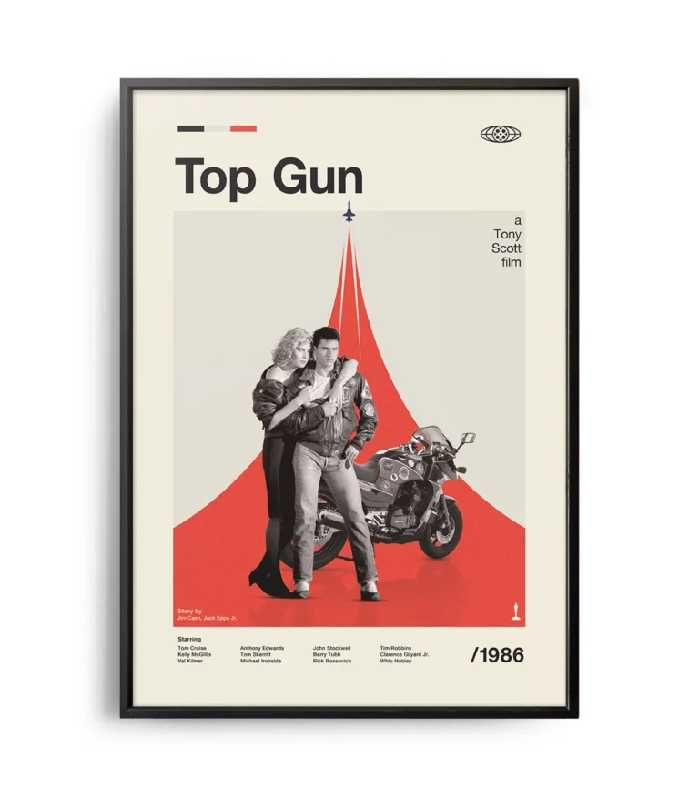 Mid-century modern Top Gun movie poster