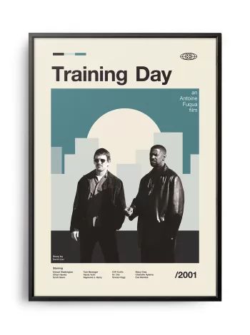 Mid-century modern Training Day movie poster