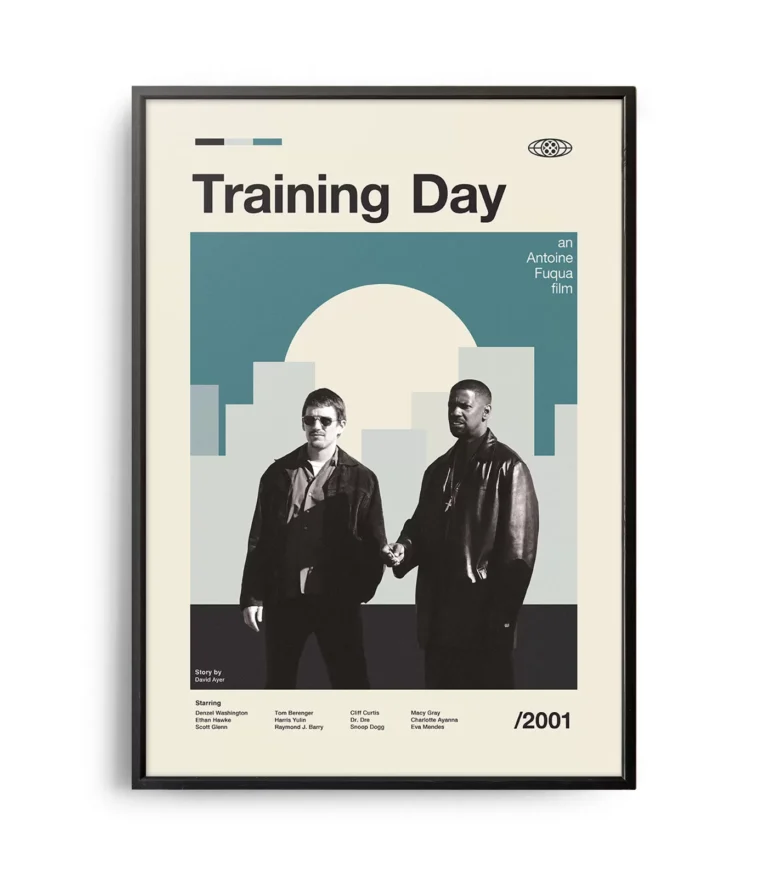 Mid-century modern Training Day movie poster