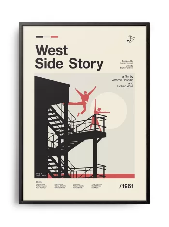 Mid-century modern West Side Story movie poster
