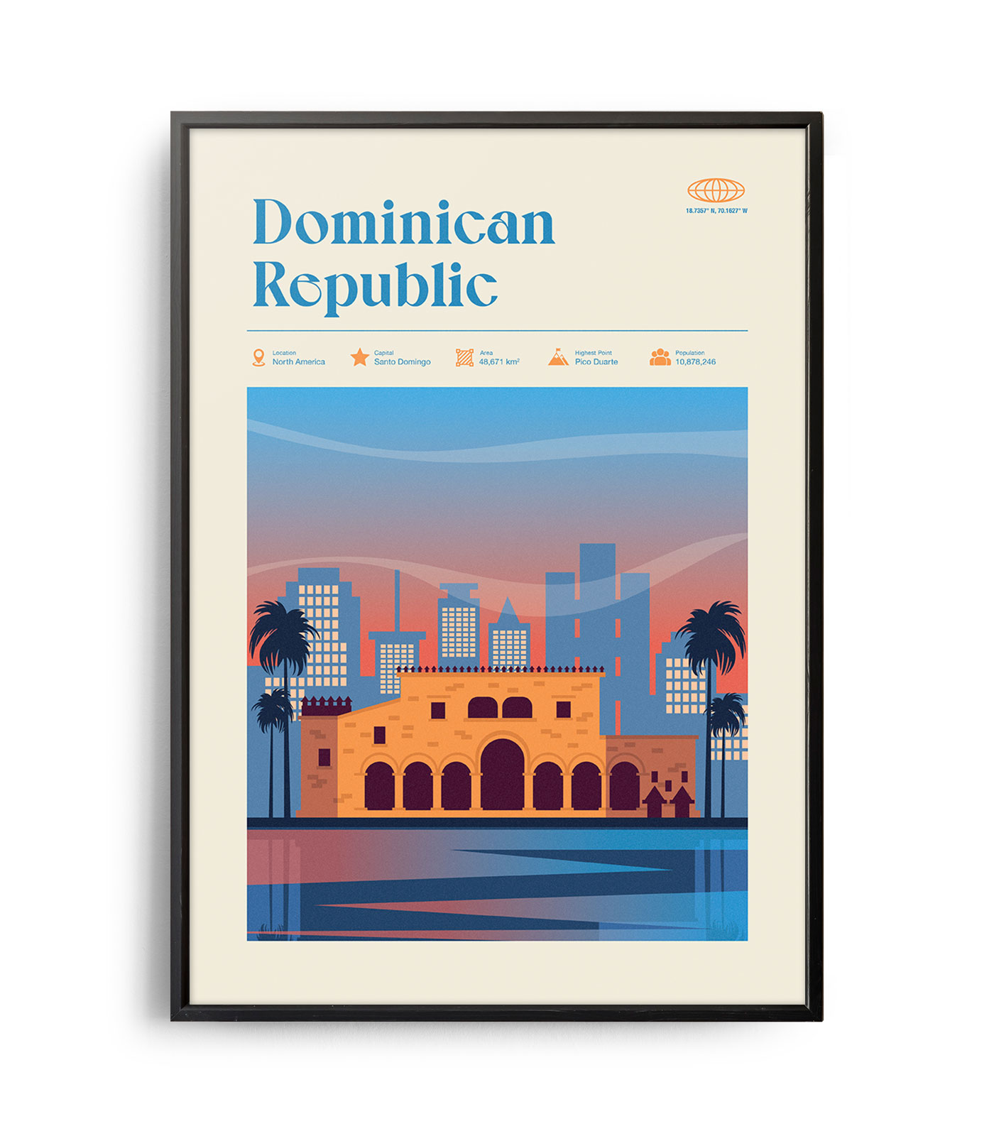 dominican republic travel poster