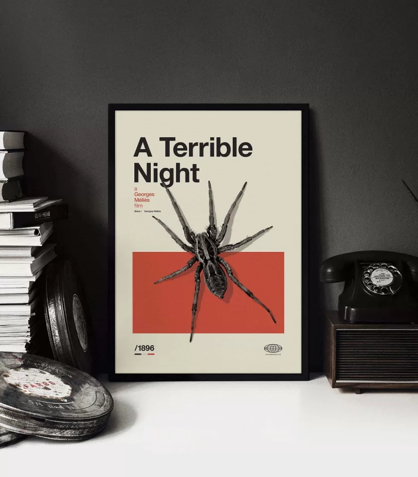 Mid-century Classic A Terrible Night movie poster - Image 4