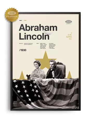 Mid-century Classic Abraham Lincoln movie poster