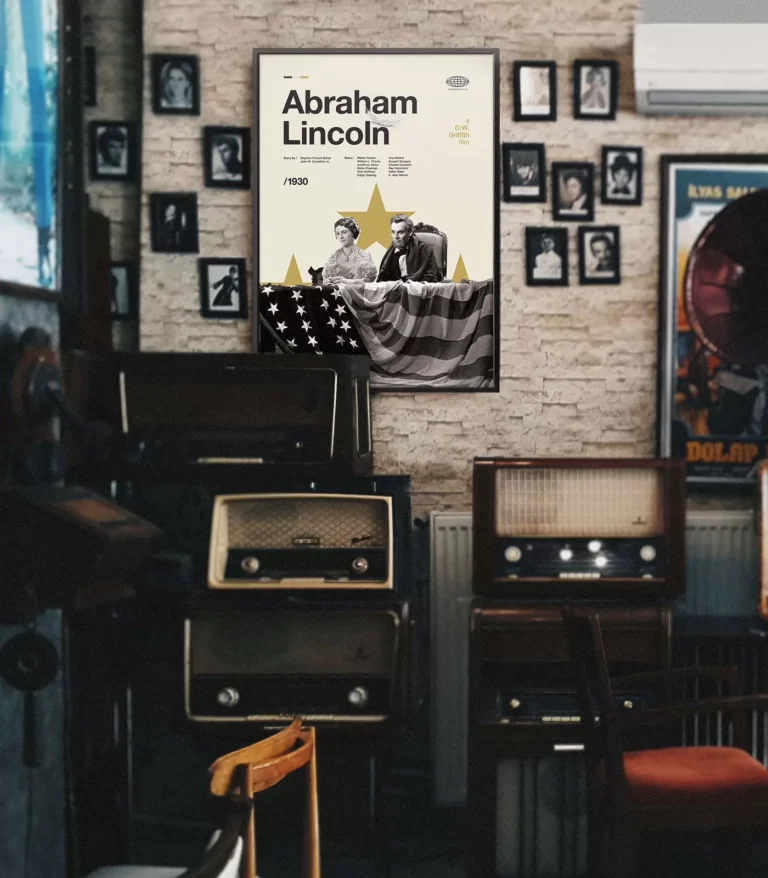Mid-century Classic Abraham Lincoln movie poster