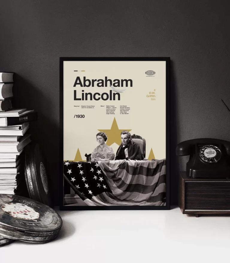 Mid-century Classic Abraham Lincoln movie poster