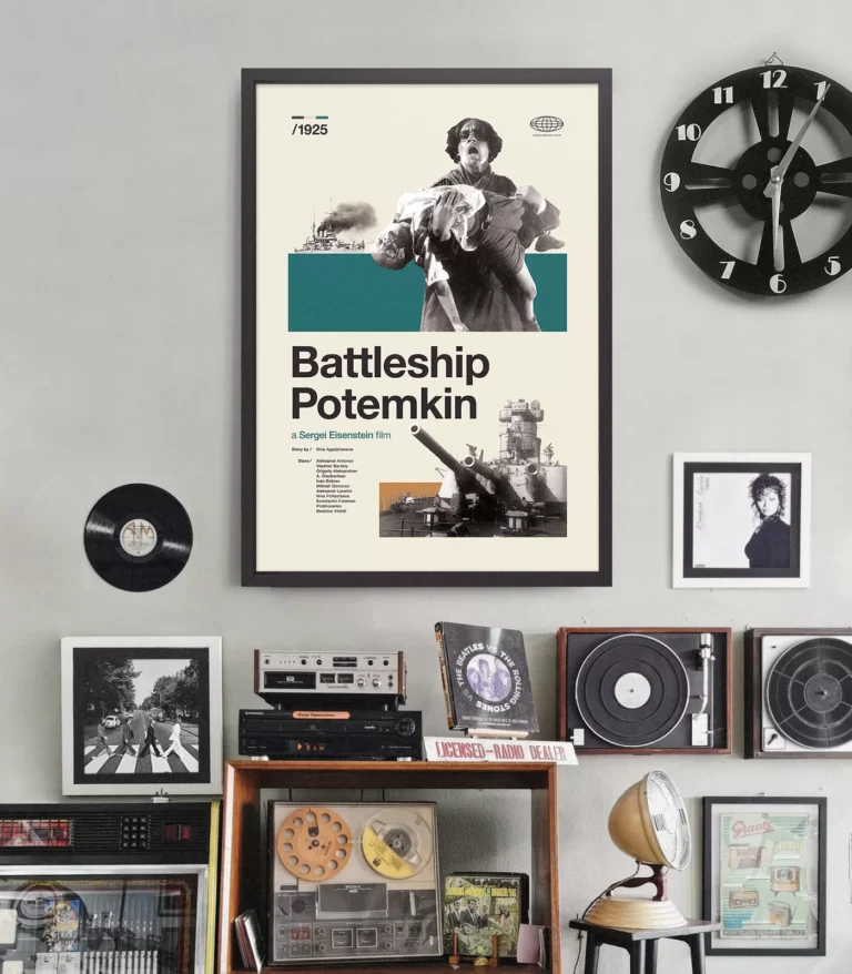 Mid-century Classic Battleship Potemkin movie poster