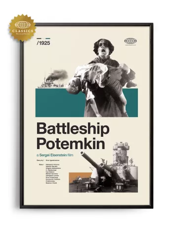 Mid-century Classic Battleship Potemkin movie poster
