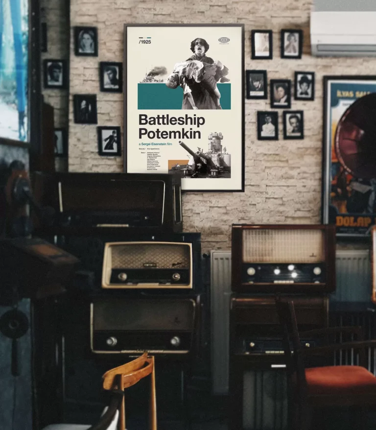 Mid-century Classic Battleship Potemkin movie poster