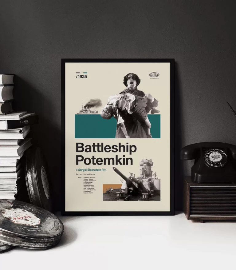 Mid-century Classic Battleship Potemkin movie poster