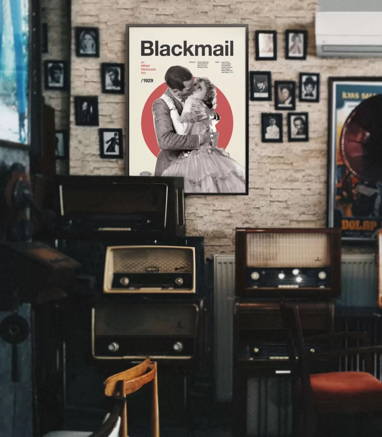 Mid-century Classic Blackmail movie poster