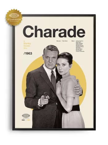 Mid-century Classic Charade movie poster