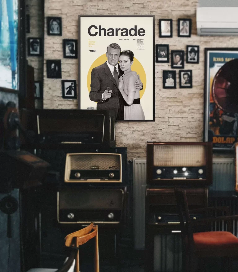 Mid-century Classic Charade movie poster