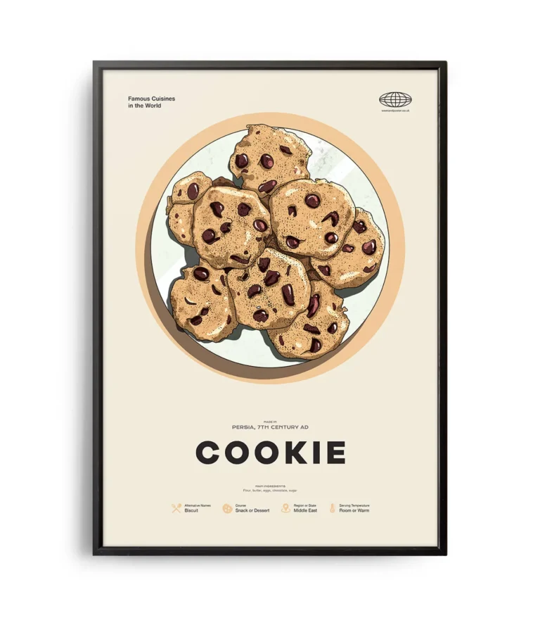 Mid-century modern Cookie recipe poster