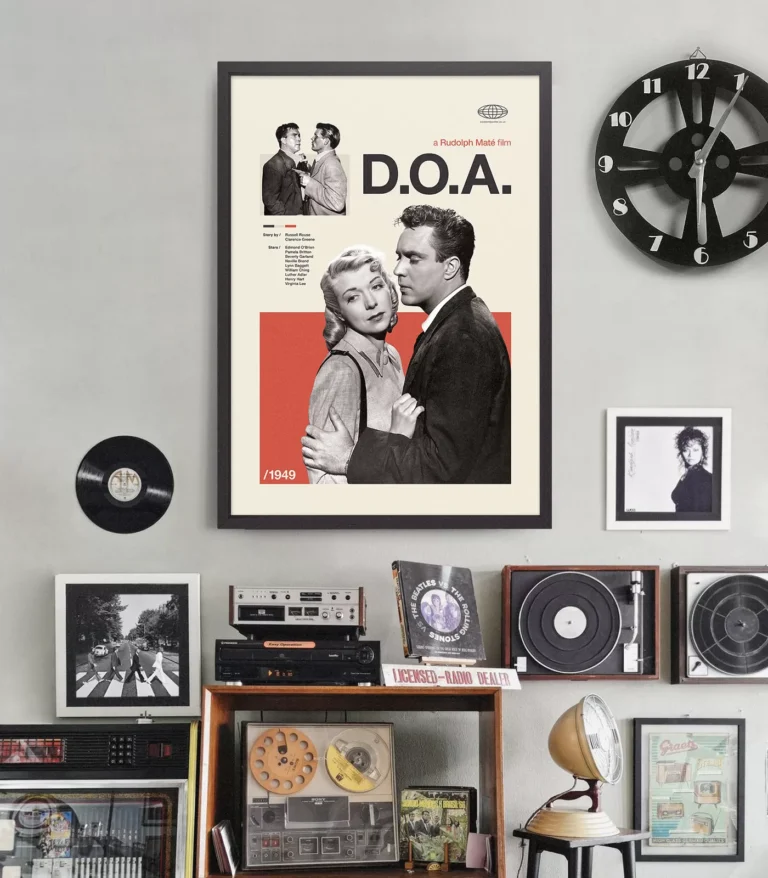 Mid-century Classic D.O.A. movie poster