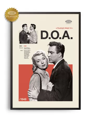 Mid-century Classic D.O.A. movie poster