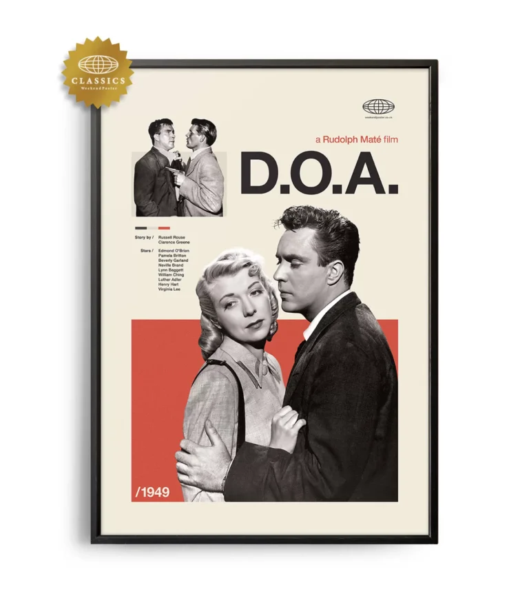 Mid-century Classic D.O.A. movie poster