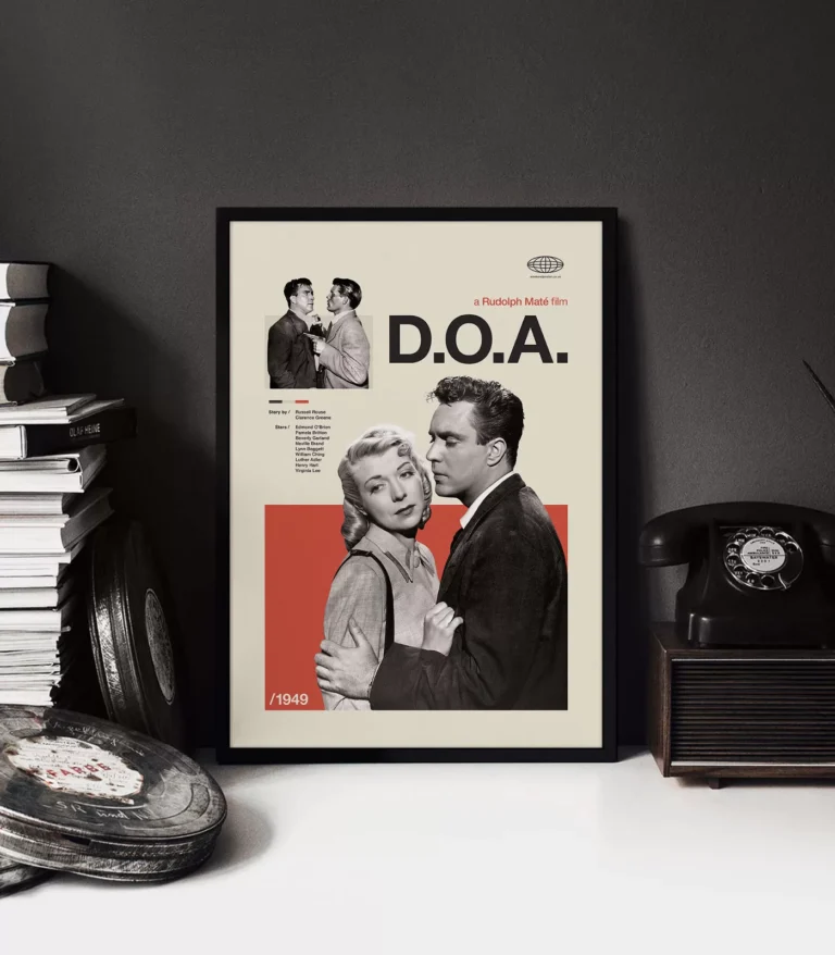 Mid-century Classic D.O.A. movie poster