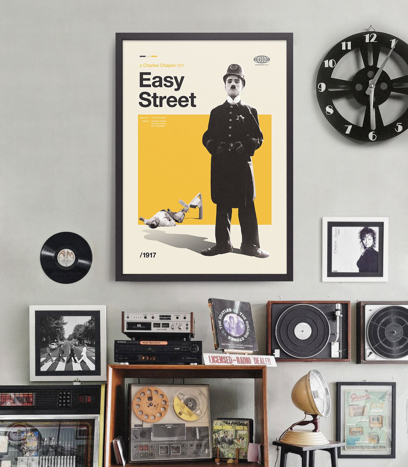 Midcentury Classic Easy Street movie poster Weekend Poster