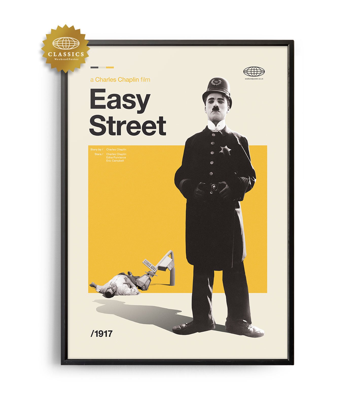 Midcentury Classic Easy Street movie poster Weekend Poster