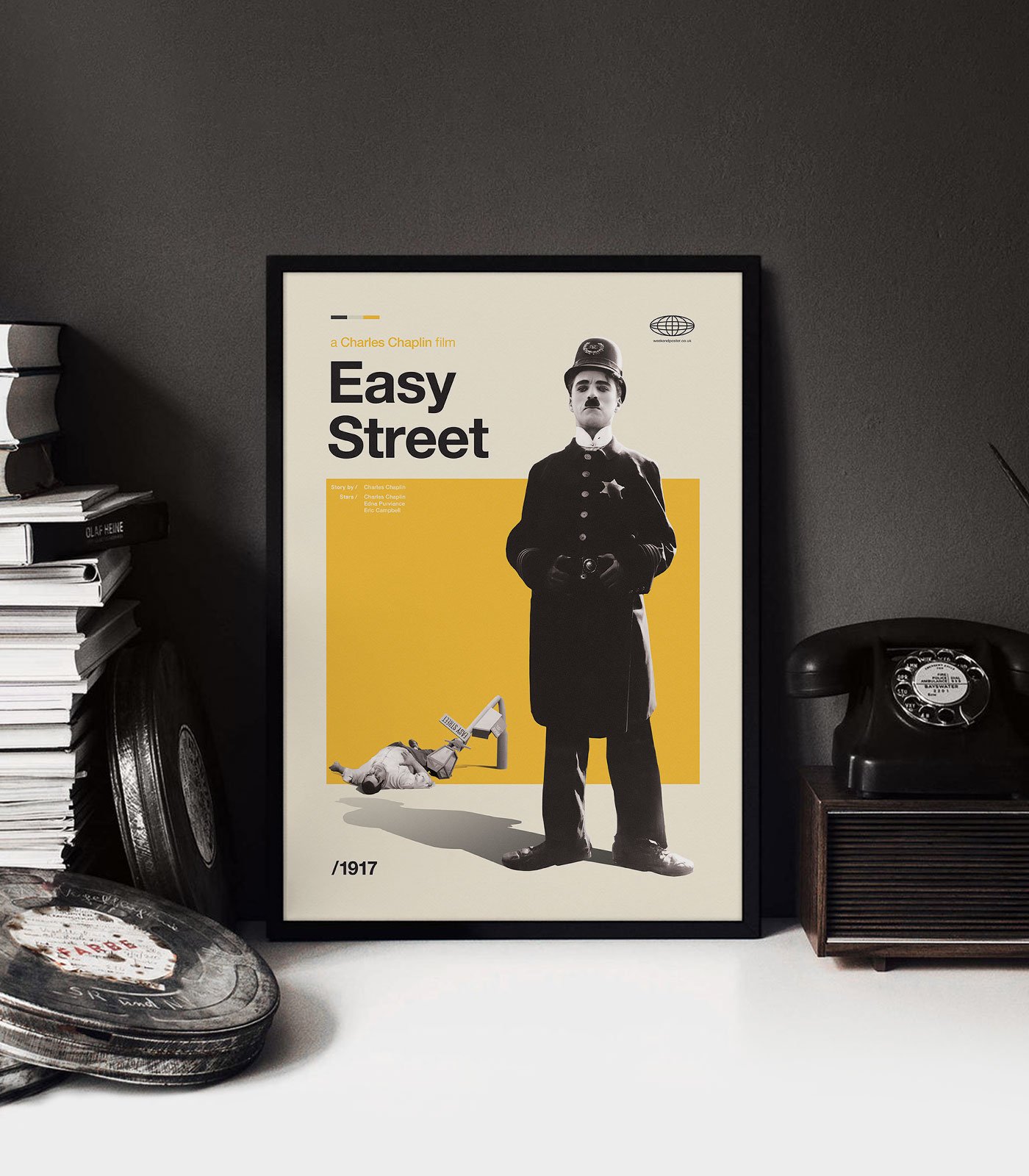 Midcentury Classic Easy Street movie poster Weekend Poster