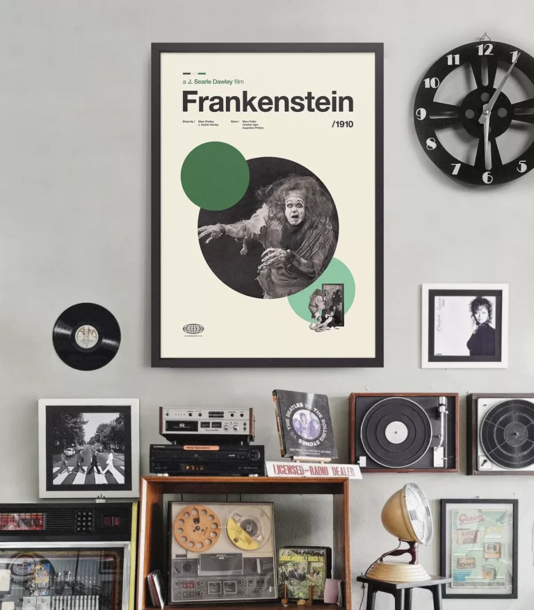 Mid-century Classic Frankenstein movie poster