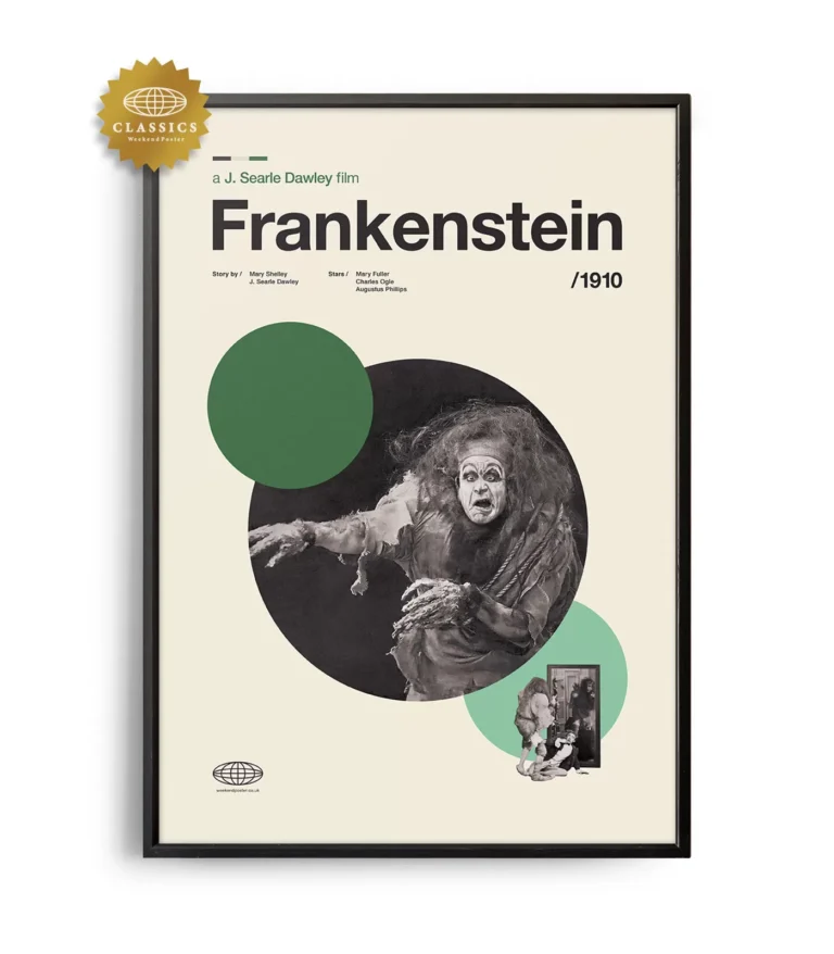 Mid-century Classic Frankenstein movie poster