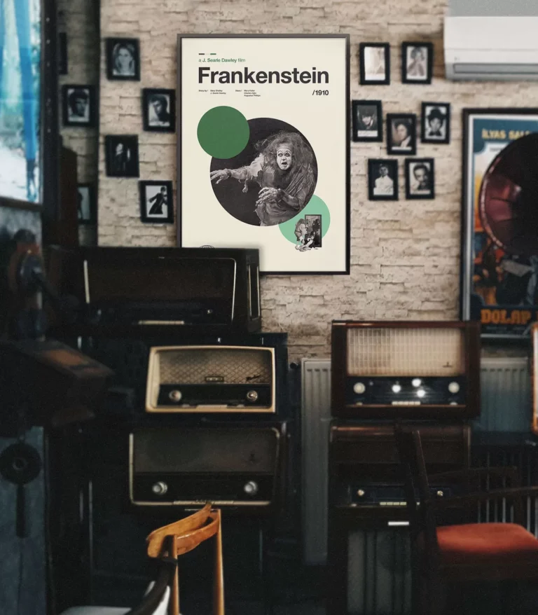 Mid-century Classic Frankenstein movie poster