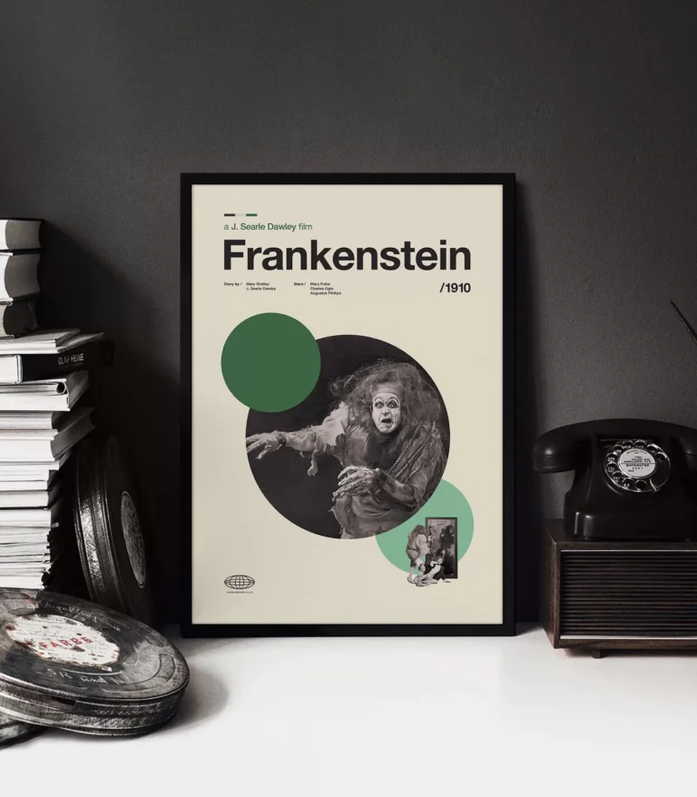 Mid-century Classic Frankenstein movie poster