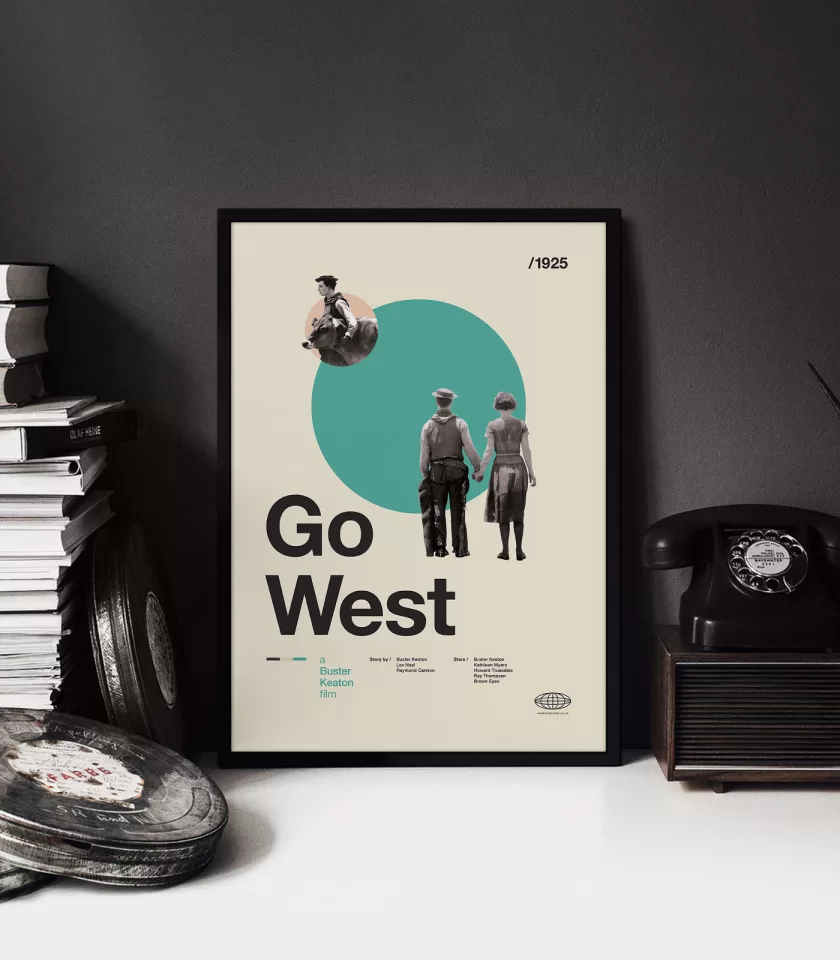 Mid-century Classic Go West movie poster - Image 4