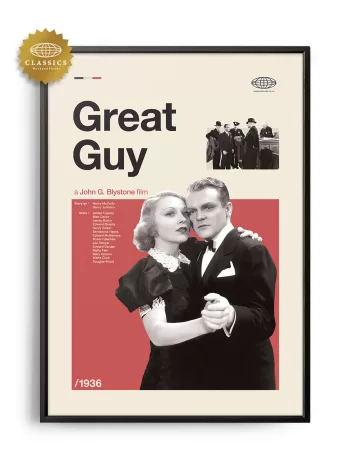 Mid-century Classic Great Guy movie poster