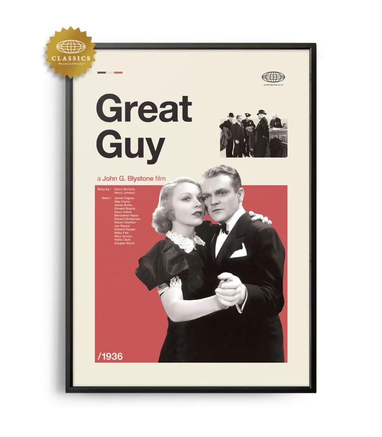 Mid-century Classic Great Guy movie poster