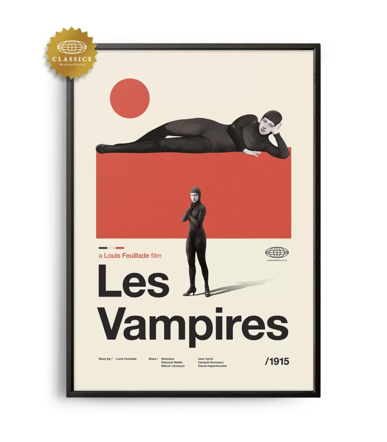 Mid-century Classic Les Vampires movie poster