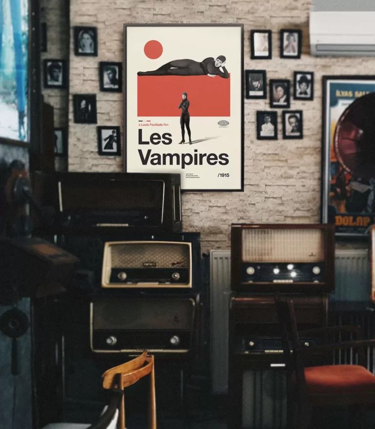 Mid-century Classic Les Vampires movie poster