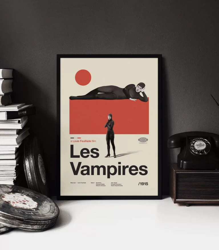 Mid-century Classic Les Vampires movie poster